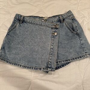 Altar'd State Light Blue Denim Skirt